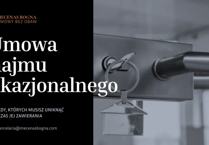 Wypowiedzenie umowy najmu okazjonalnego przez wynajmującego. Klucz do drzwi i tekst o błędach przy zawieraniu umowy.