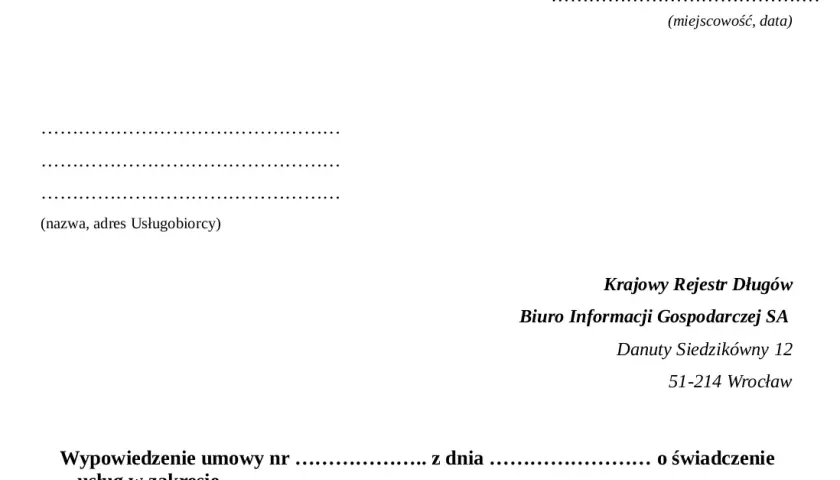 Jak napisać rozwiązanie umowy z KRD i uniknąć problemów z długami